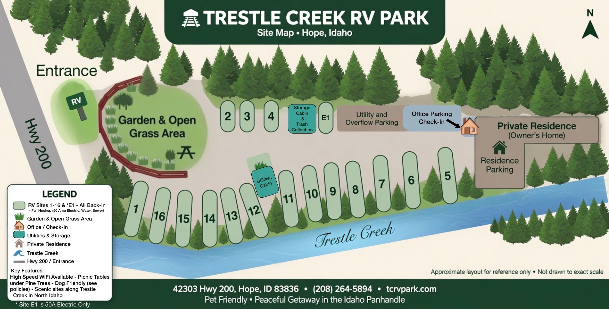 Trestle Creek RV Park site map